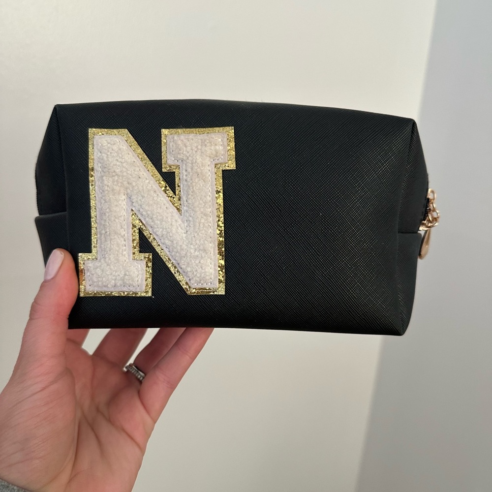 Black Women's Bag with Gold Accents